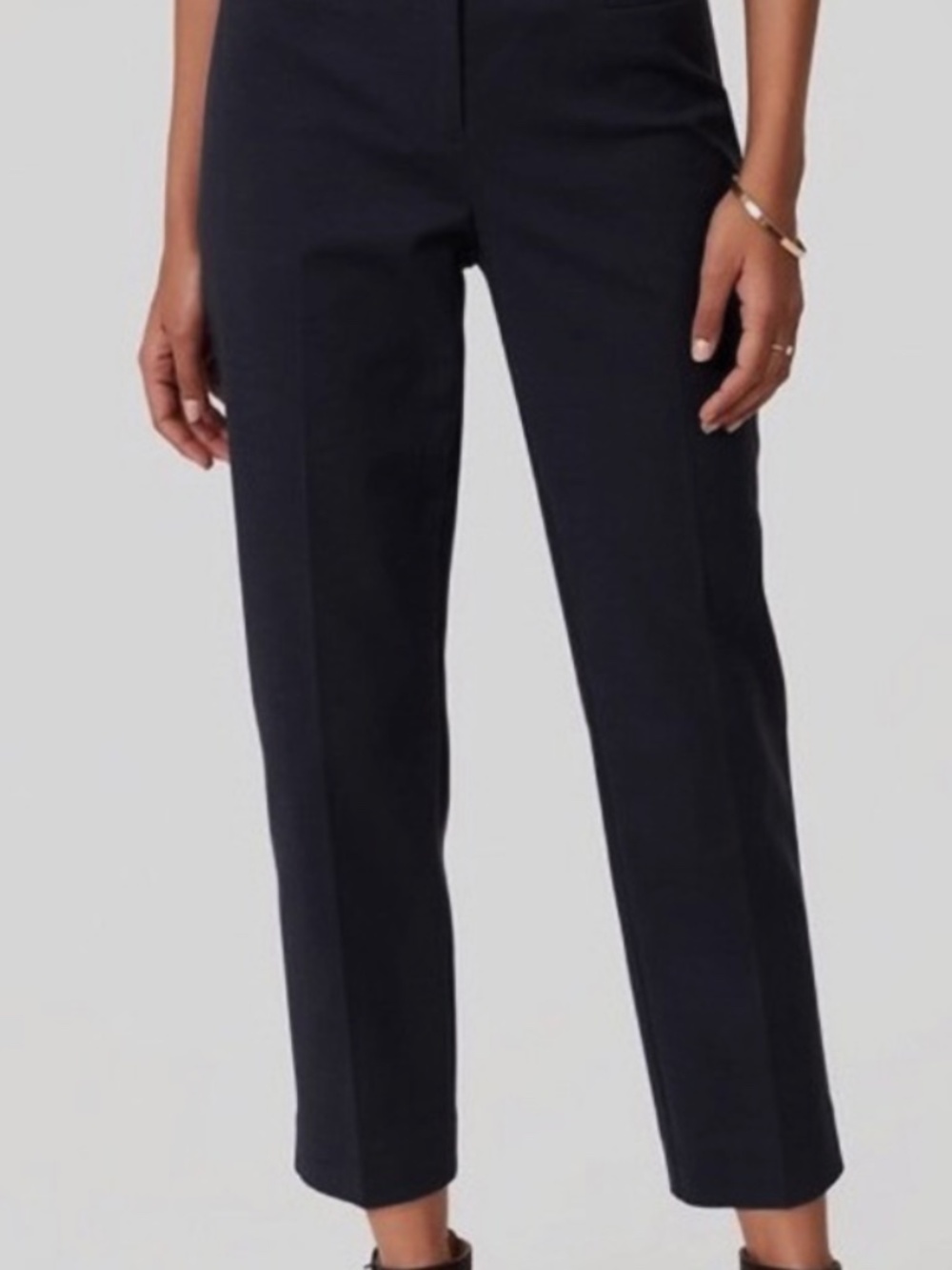 Loft Black Riviera Crop Pants size 4P